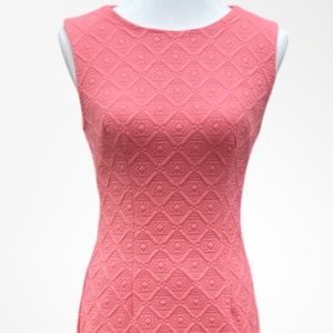 Betsey Johnson Women's Dress Pink Coral Size 2 Sheath Dress Lined Spandex Blend